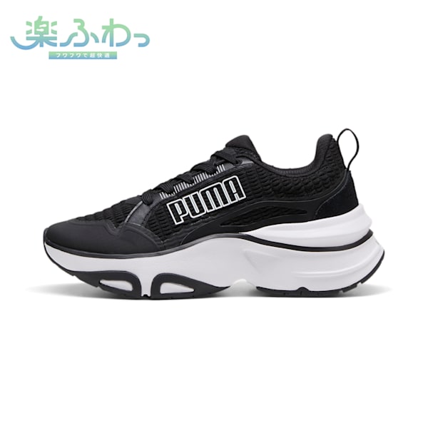 ウィメンズ ソフトライド ディヴァイン ランニングシューズ, PUMA Black-PUMA White, extralarge-JPN