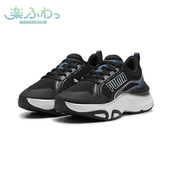 ウィメンズ ソフトライド ディヴァイン メタル ランニングシューズ, PUMA Black-Gray Skies-Frosted Dew, extralarge-JPN