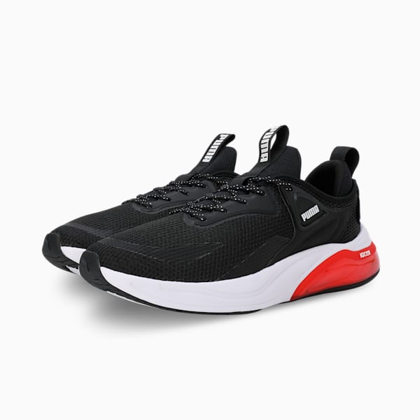 Cell Thrill Running Shoes, PUMA Black-For All Time Red, extralarge-IND