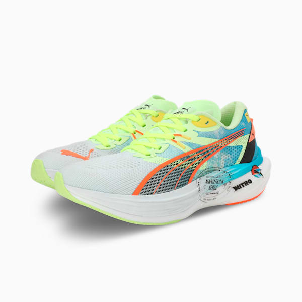 Deviate NITRO™ 3 Marathon Series Men's Running Shoes, Nitro Blue-Fizzy Apple, extralarge-IND