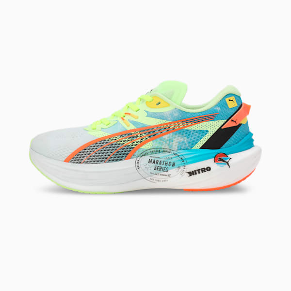 Deviate NITRO™ 3 Marathon Series Men's Running Shoes, Nitro Blue-Fizzy Apple, extralarge-IND