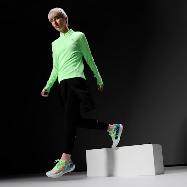 Deviate NITRO™ 3 Marathon Series Women's Running Shoes, Nitro Blue-Fizzy Apple, extralarge-IND