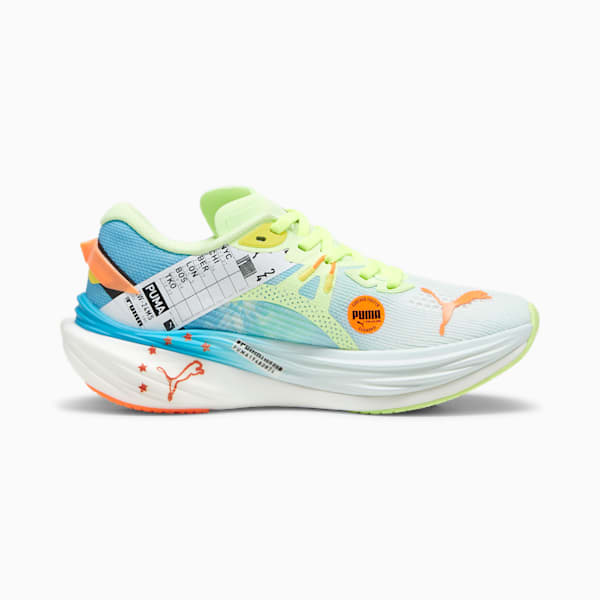 Tenis para correr Deviate NITRO 3 Marathon Series para mujer, Nitro Blue-Fizzy Apple, extralarge