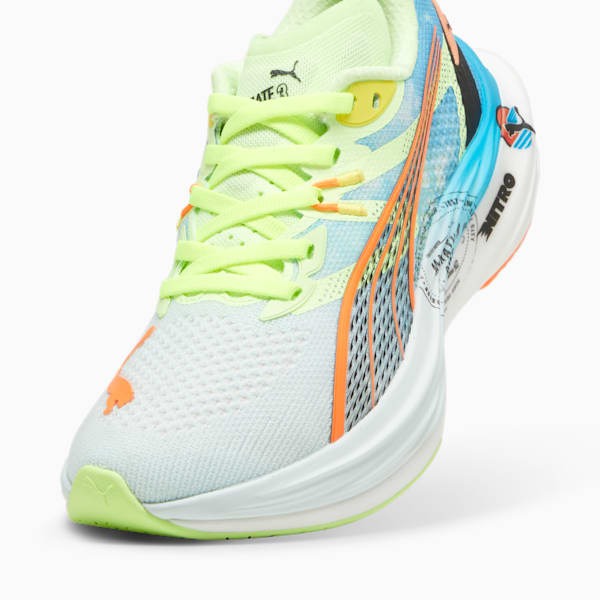 Tenis para correr Deviate NITRO 3 Marathon Series para mujer, Nitro Blue-Fizzy Apple, extralarge