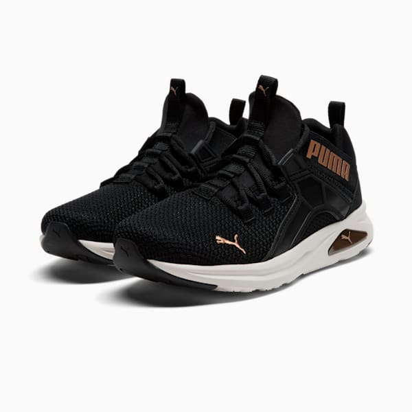 Tenisd de runnin para mujer Revamp Enzo 2, PUMA Black-PUMA Gold, extralarge