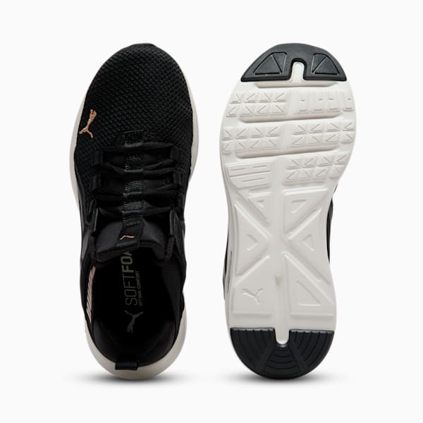 Enzo 2 Revamp Women's Wide Running Shoes, PUMA Black-PUMA Gold, extralarge