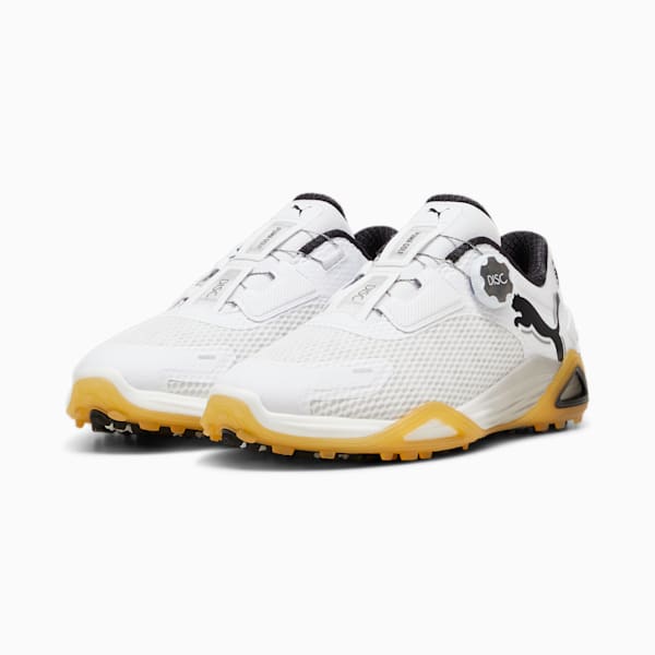 メンズ ゴルフ シャドウキャット ニトロ ディスク スパイクレス シューズ, PUMA White-PUMA Black-Gum, extralarge-JPN