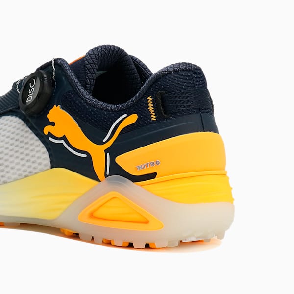 メンズ ゴルフ シャドウキャット ニトロ ディスク スパイクレス シューズ, PUMA White-Deep Navy-Sun Stream, extralarge-JPN