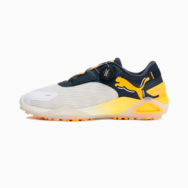 メンズ ゴルフ シャドウキャット ニトロ ディスク スパイクレス シューズ, PUMA White-Deep Navy-Sun Stream, extralarge-JPN