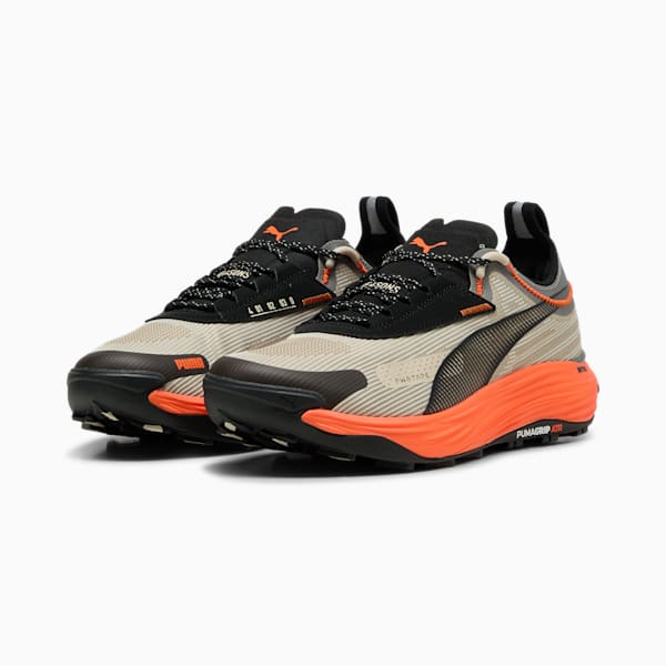 SEASONS Voyage NITRO™ 3 Men's Trail Running Shoes, Desert Dust-Flame Flicker-PUMA Black, extralarge