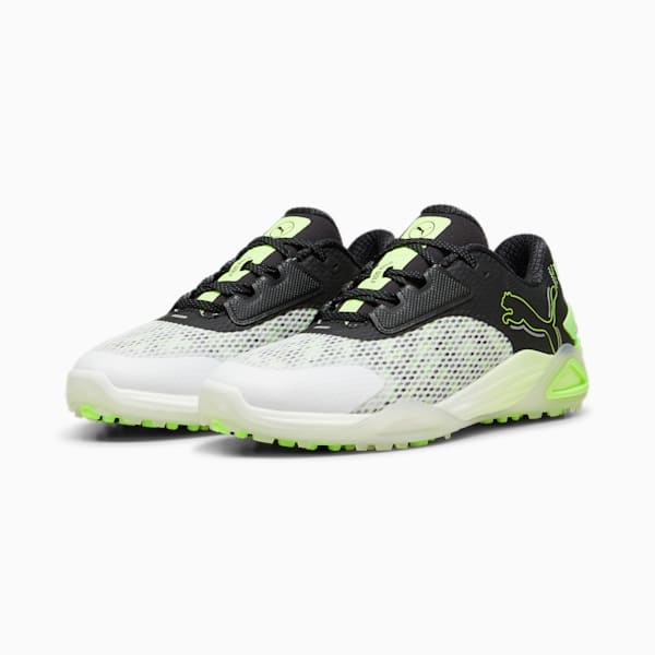 メンズ ゴルフ シャドウキャット ニトロ スパイクレス シューズ, PUMA White-PUMA Black-Fizzy Apple, extralarge-JPN
