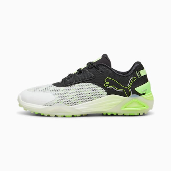 メンズ ゴルフ シャドウキャット ニトロ スパイクレス シューズ, PUMA White-PUMA Black-Fizzy Apple, extralarge-JPN