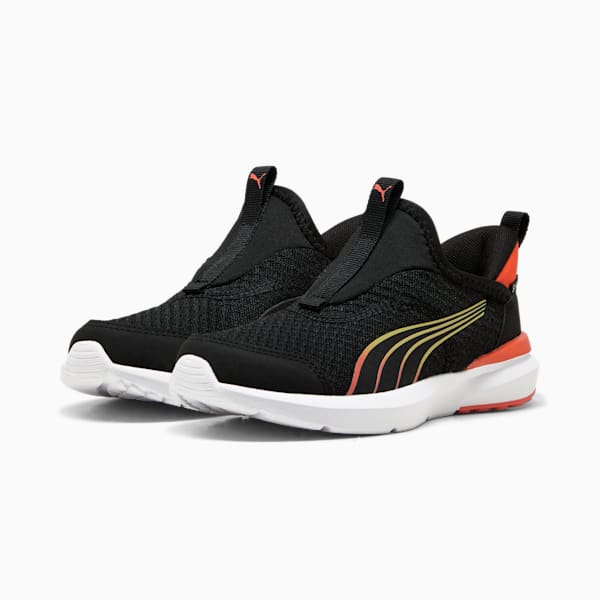 キッズ クルーズ プロフォーム イーズイン スニーカー 17-21cm, PUMA Black-Redmazing, extralarge-JPN