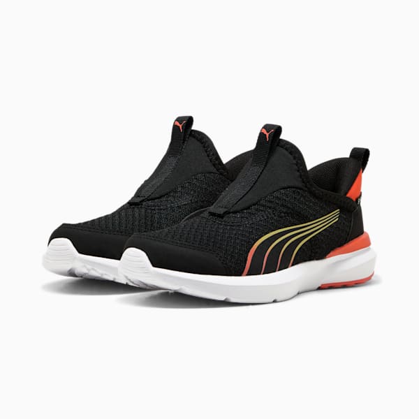 Chaussures de course Kruz ProFoam SLIPTECH™ Enfant, PUMA Black-Redmazing, extralarge