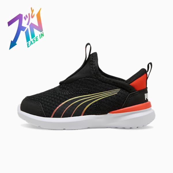 ベビー クルーズ イーズイン スニーカー 12-16cm, PUMA Black-Redmazing, extralarge-JPN