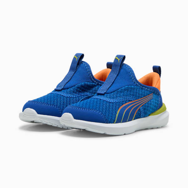 ベビー クルーズ イーズイン スニーカー 12-16cm, Vivid Blue-Sea Kelp-Orange Glo, extralarge-JPN