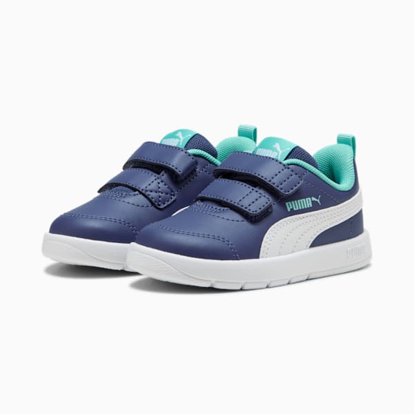 ベビー コートフレックス V3 V スニーカー 12-16cm, Blue Crystal-PUMA White-Aquatic, extralarge-JPN