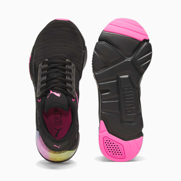 Tenis para correr para mujer Cell Phase Femme Fade, PUMA Black-Poison Pink, extralarge