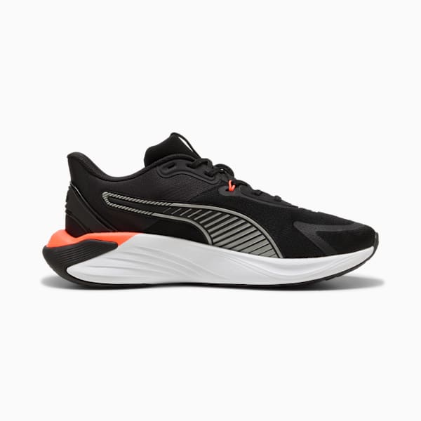 Tenis de entrenamiento PWR Hybrid, PUMA Black-PUMA White-Glowing Red-Gray Echo, extralarge