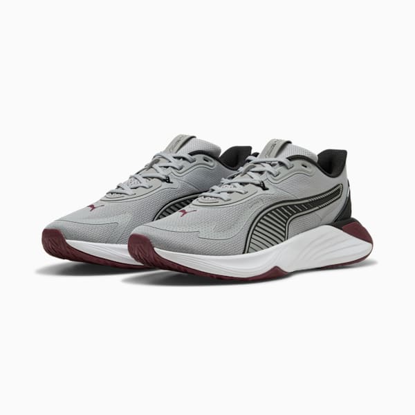 Tenis de entrenamiento PWR Hybrid, Gray Echo-Ruby Shimmer-PUMA Black, extralarge