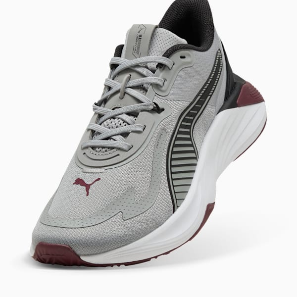 Tenis de entrenamiento PWR Hybrid, Gray Echo-Ruby Shimmer-PUMA Black, extralarge
