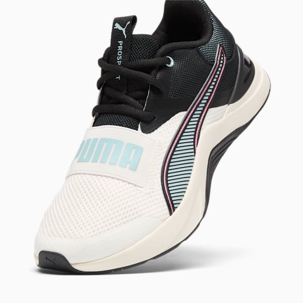Tenis de entrenamiento Prospect para mujer, Warm White-PUMA Black-Turquoise Surf-Fast Pink, extralarge