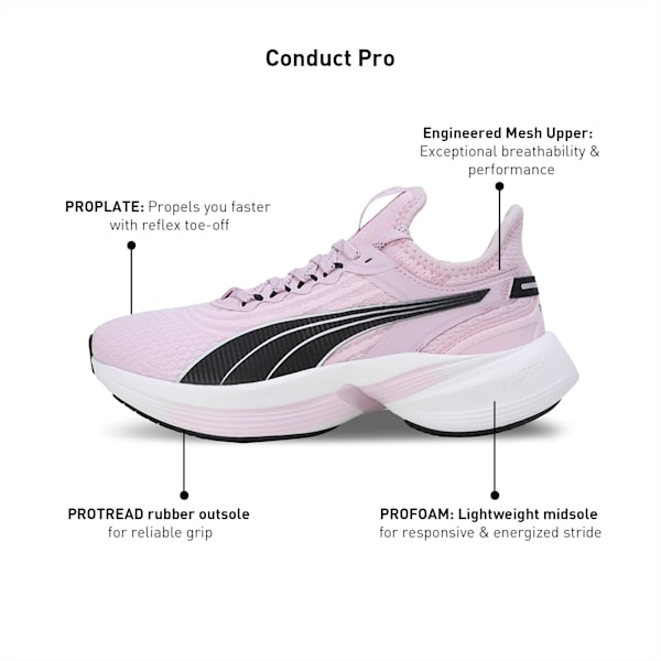 Conduct Pro Women's Running Shoes, Grape Mist-PUMA White-PUMA Black, extralarge-IND