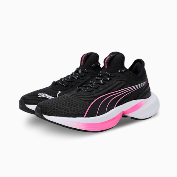 Conduct Pro Women's Running Shoes, PUMA Black-Poison Pink-PUMA Silver, extralarge-IND