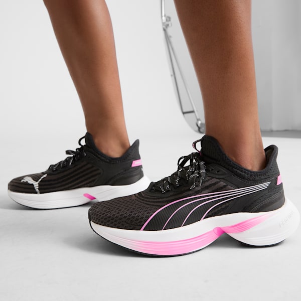 Conduct Pro Women's Running Shoe, PUMA Black-Poison Pink-PUMA Silver, extralarge
