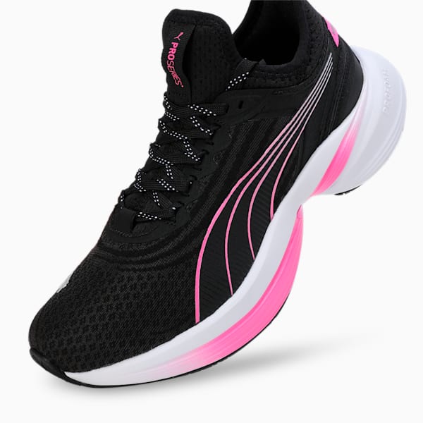 Conduct Pro Women's Running Shoes, PUMA Black-Poison Pink-PUMA Silver, extralarge-IND