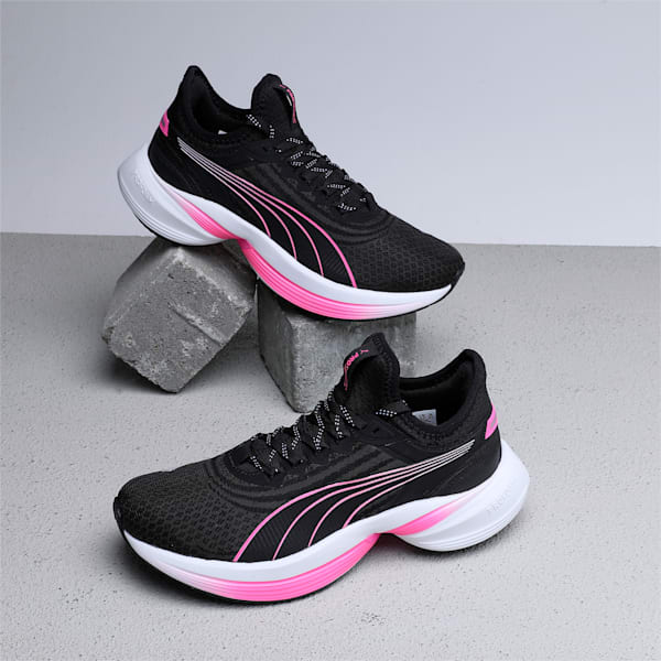 Conduct Pro Women's Running Shoes, PUMA Black-Poison Pink-PUMA Silver, extralarge-IND