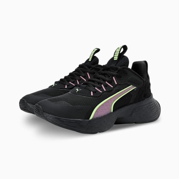 SOFTRIDE Sway Women's Running Shoes, PUMA Black-Mauved Out-Fizzy Apple, extralarge-IND