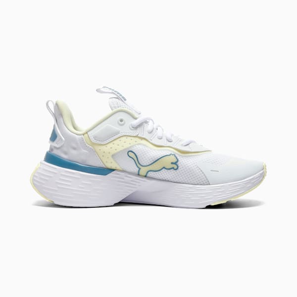 Tenis de running para mujer SOFTRIDE Sway, PUMA White-Gold Moon, extralarge