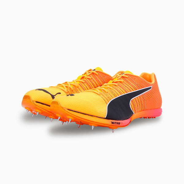 evoSPEED Forte NITRO™ Elite Men's Track & Field Sprinting Spikes, Sun Stream-Sunset Glow, extralarge