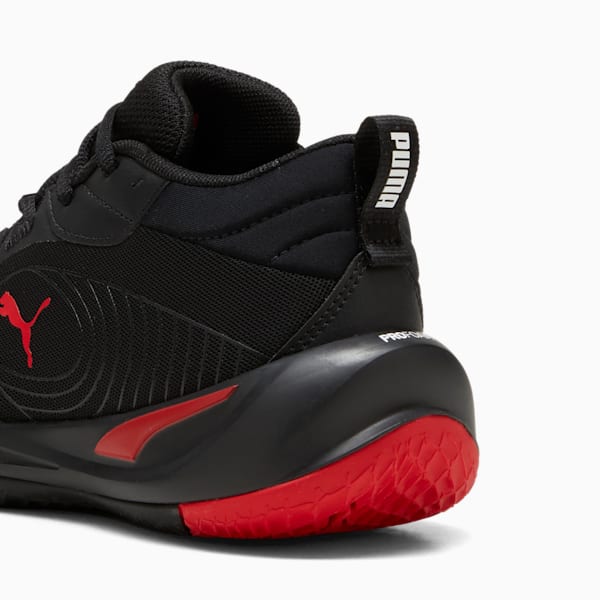 Playmaker Pro Basketball Big Kids' Shoes, PUMA Black-For All Time Red, extralarge