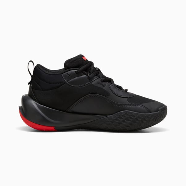Playmaker Pro Basketball Big Kids' Shoes, PUMA Black-For All Time Red, extralarge