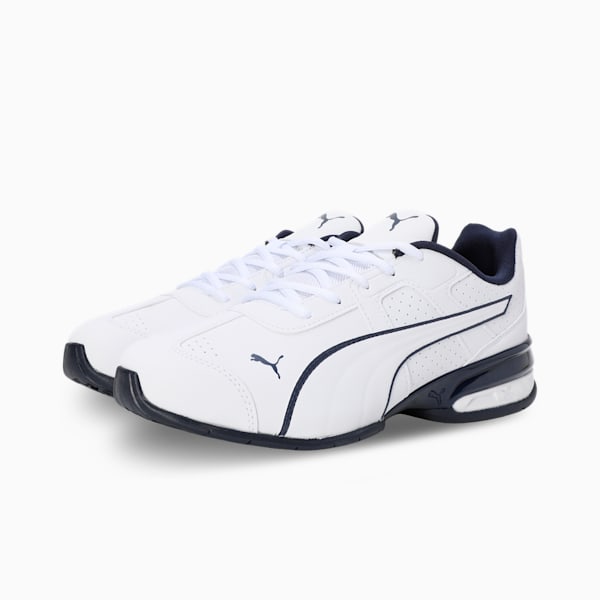 Tazon 7 Evo Unisex Running Shoes, PUMA White-PUMA Navy, extralarge-IND