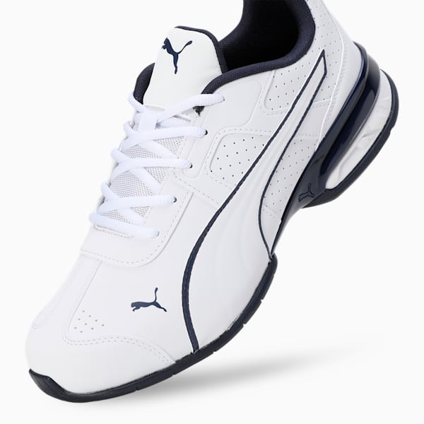 Tazon 7 Evo Unisex Running Shoes, PUMA White-PUMA Navy, extralarge-IND