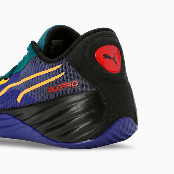 All-Pro NITRO™ Crowd Craze Basketball Shoes, Lapis Lazuli-Cold Green-PUMA Black, extralarge-IND