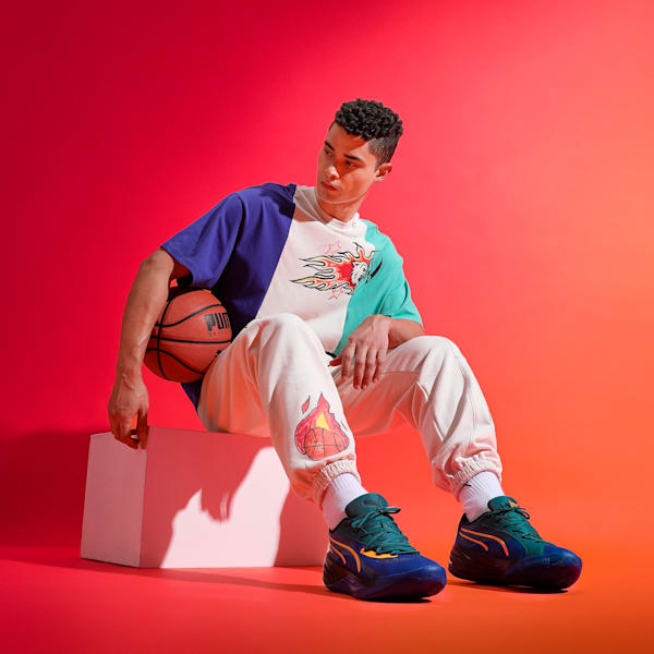 All-Pro NITRO™ Crowd Craze Basketball Shoes, Lapis Lazuli-Cold Green-PUMA Black, extralarge-IND