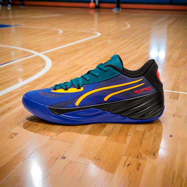 All-Pro NITRO™ Crowd Craze Basketball Shoes, Lapis Lazuli-Cold Green-PUMA Black, extralarge-IND