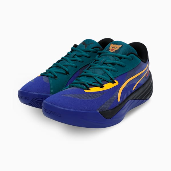All-Pro NITRO™ Crowd Craze Basketball Shoes, Lapis Lazuli-Cold Green-PUMA Black, extralarge-IND