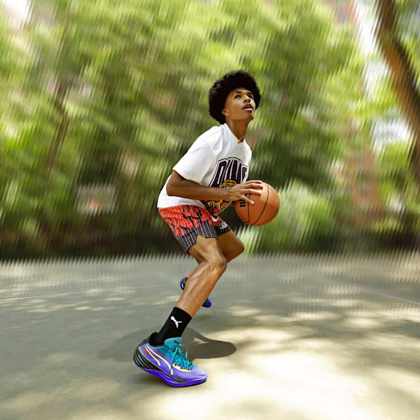 All-Pro NITRO™ Crowd Craze Basketball Shoes, Lapis Lazuli-Cold Green-PUMA Black, extralarge-IND