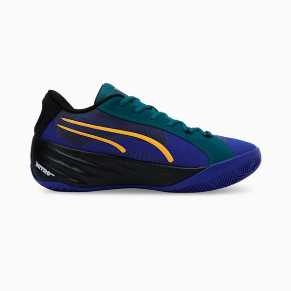 All-Pro NITRO™ Crowd Craze Basketball Shoes, Lapis Lazuli-Cold Green-PUMA Black, extralarge-IND