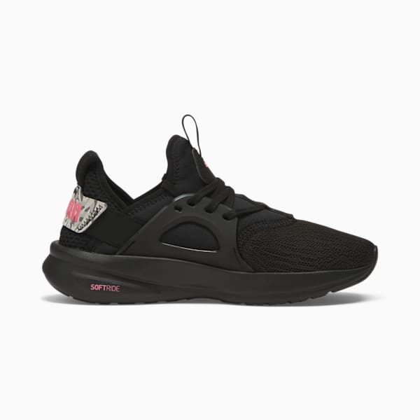 Tenis anchos para correr para mujer Enzo Evo FelineFine, PUMA Black-Passionfruit, extralarge