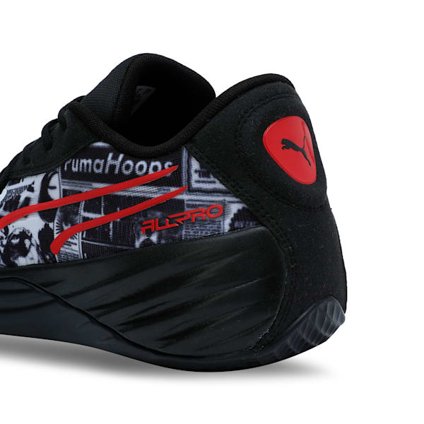 All-Pro NITRO™ Media Day Unisex Basketball Shoes, PUMA Black-PUMA White-For All Time Red, extralarge-IND