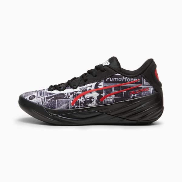 All-Pro NITRO™ Media Day Men's Basketball Shoes, PUMA Black-PUMA White-For All Time Red, extralarge