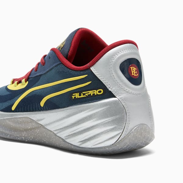 Tenis de basquetbol All-Pro NITRO 2 Crowd Craze, Club Navy-Intense Red-Golden Fog-Yellow Blaze-Silver Mist, extralarge