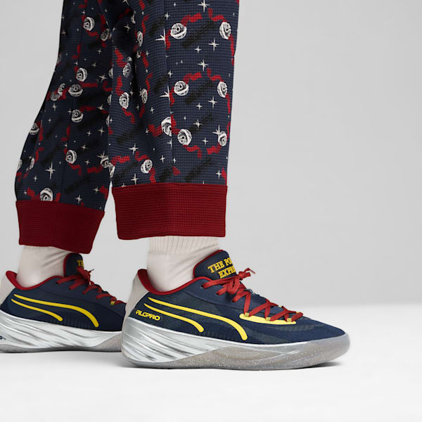 Tenis de basquetbol All-Pro NITRO™ 2 Crowd Craze, Club Navy-Intense Red-Golden Fog-Yellow Blaze-Silver Mist, extralarge