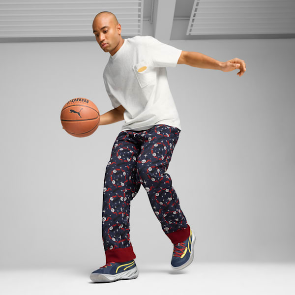 Tenis de basquetbol All-Pro NITRO™ 2 Crowd Craze, Club Navy-Intense Red-Golden Fog-Yellow Blaze-Silver Mist, extralarge